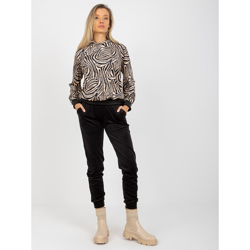 RUE PARIS Set-WN-KMPL-2410.01P-black-beige