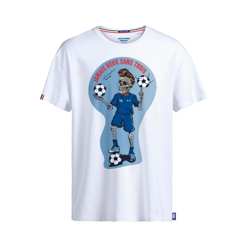JACK & JONES Tričko světlemodrá / šedá / černá / bílá