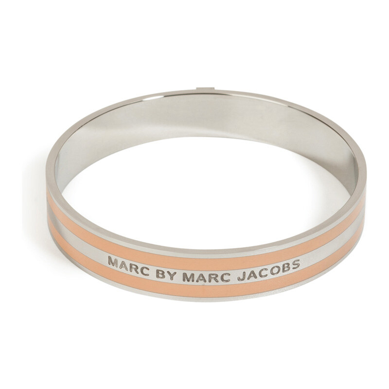 Marc by Marc Jacobs Striped Enamel Logo Bracelet