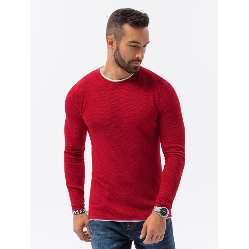 Ombre Clothing Pánský svetr - červená E121