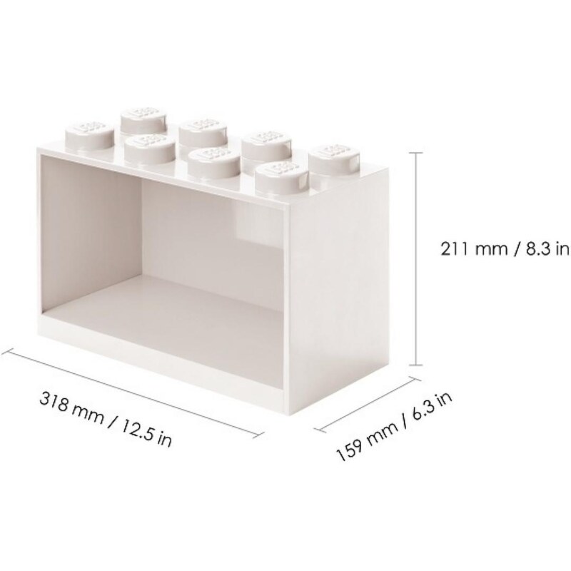 Lego Bílá nástěnná police LEGO Storage 21 x 32 cm