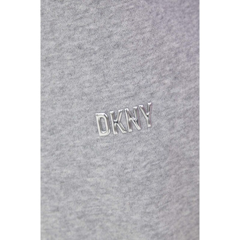 Tepláky Dkny dámské, šedá barva, hladké, DP2P3114