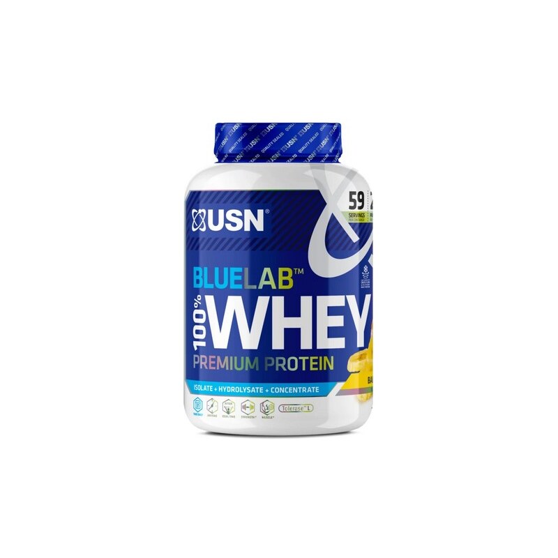 Proteinové prášky USN BlueLab 100% Whey Premium Protein banana 2kg blw14