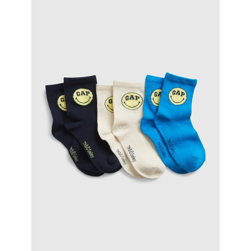GAP Dětské ponožky & Smiley, 3 páry - Holky