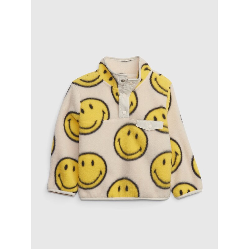 GAP Dětská fleece mikina & Smiley - Kluci