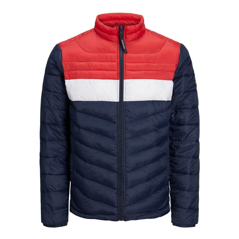 JACK & JONES Přechodná bunda Hero marine modrá / červená / bílá