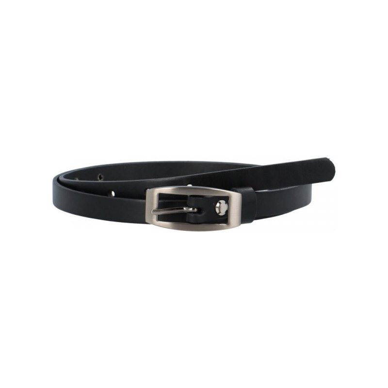 Penny Belts Dámský tenký kožený opasek Linie, černá vel. 100