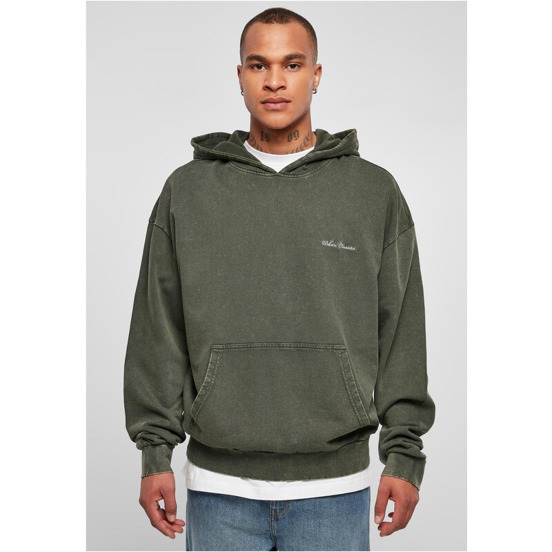 UC Men Small Embroidery Hoody bottlegreen