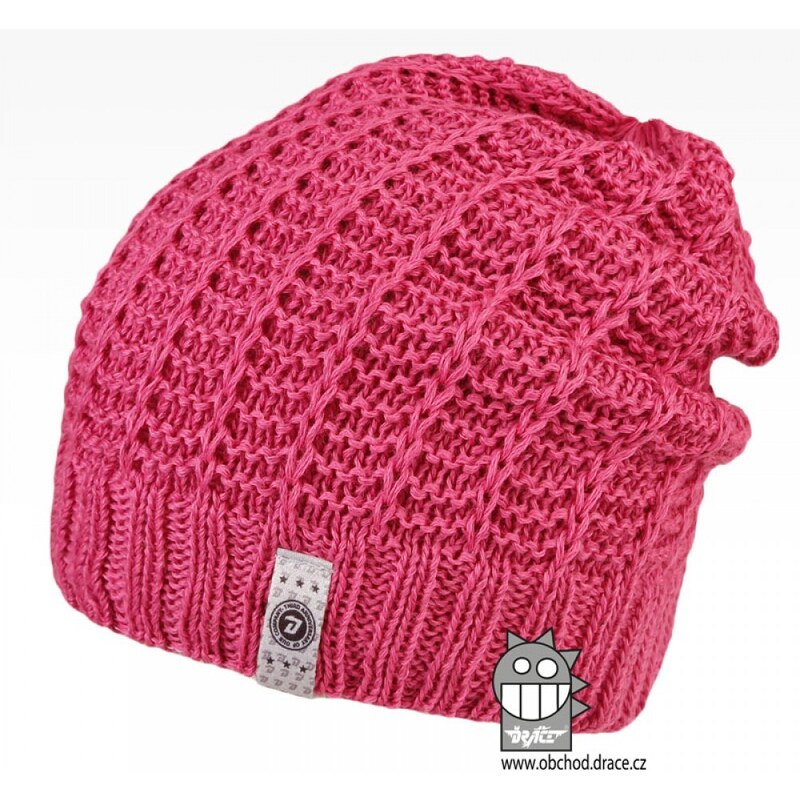 Merino pletená čepice Dráče - Harmony 23, růžová 117156693