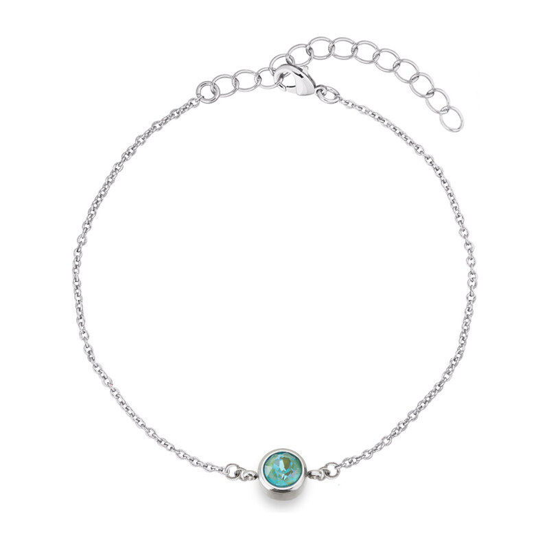 Jewellis ČR Jewellis ocelový náramek Chaton Deluxe s krystaly Swarovski - Silky Sage Delite