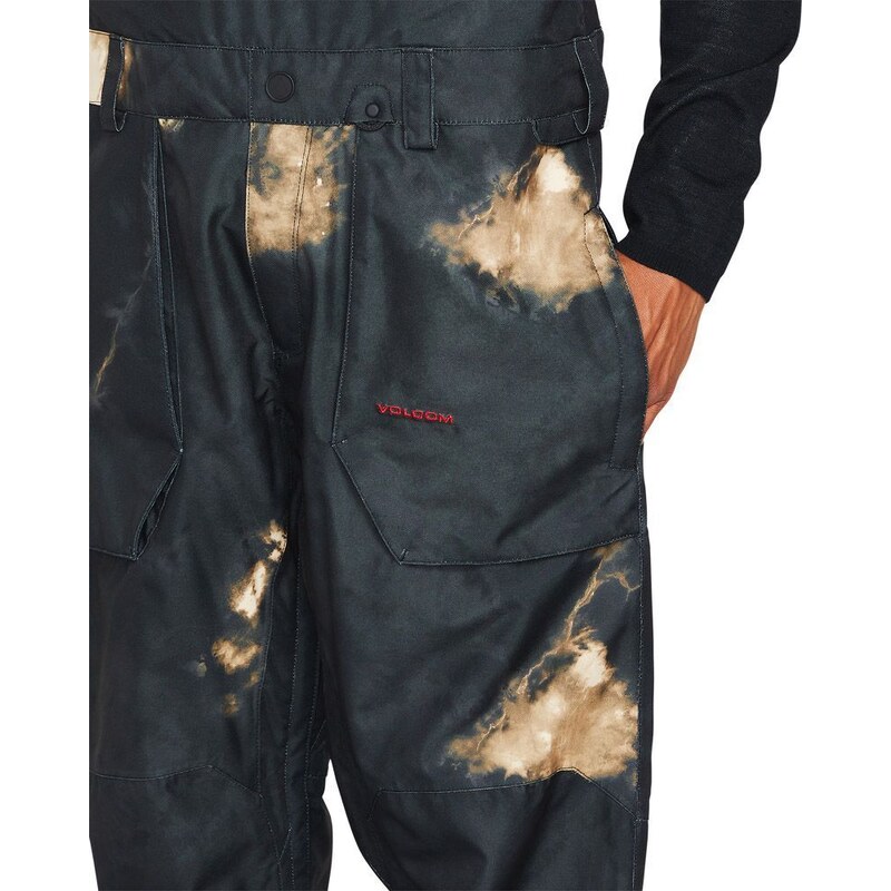 Pánské kalhoty Volcom Roan Bib Overall Bleach Black