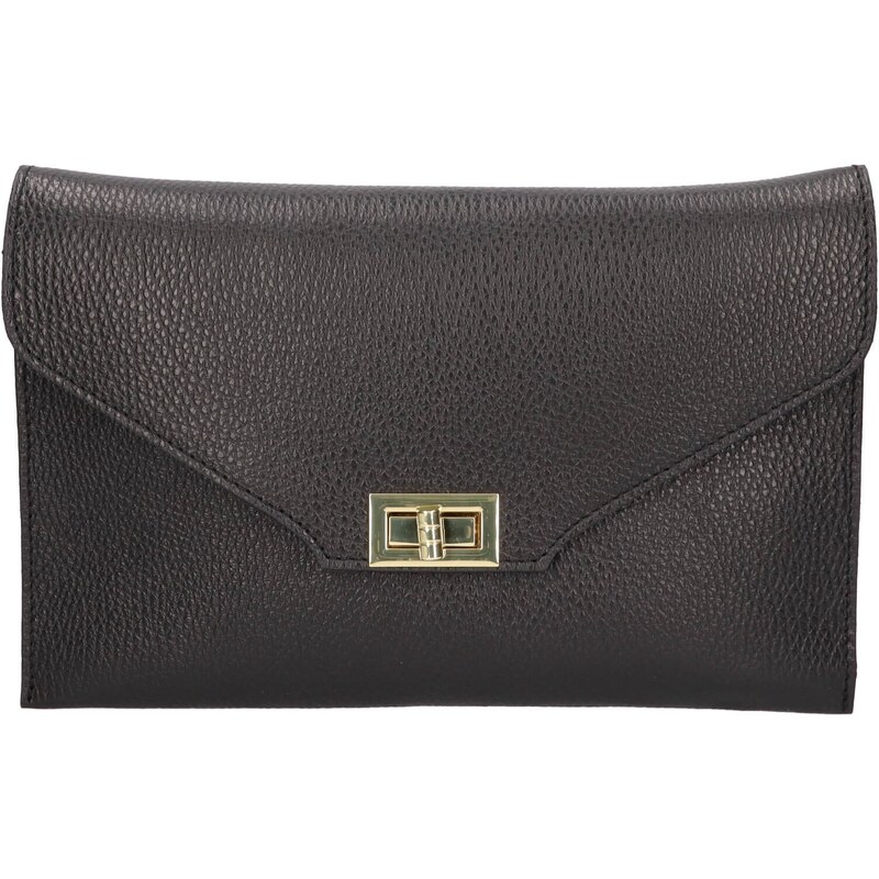 Dámská kožená crosbody kabelka Italia Martes - černá 115018547