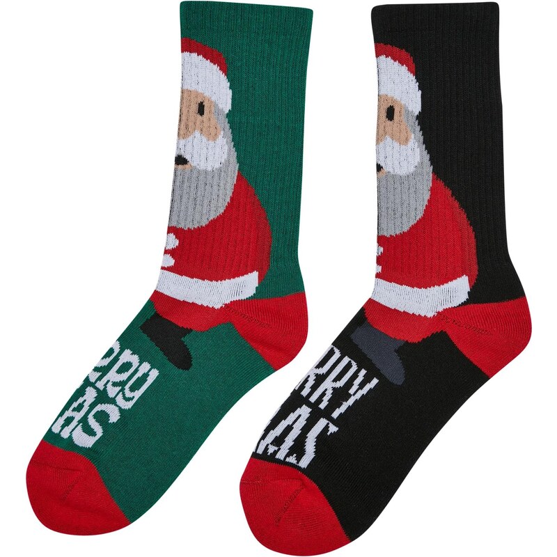 Urban Classics Accessoires Vánoční ponožky Santa - 2-balení vícebarevné