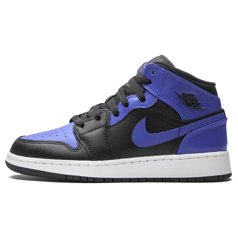 Air Jordan Jordan 1 Mid "Hyper Royal Tumbled Leather" (GS)