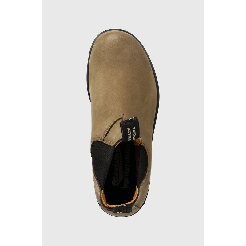Semišové kotníkové boty Blundstone 1941 dámské, hnědá barva, na plochém podpatku