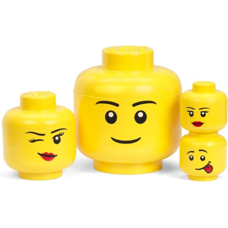 Lego Žlutý úložný box ve tvaru hlavy LEGO Whinky 24 cm