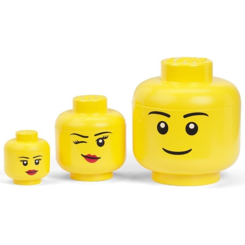 Lego Žlutý úložný box ve tvaru hlavy LEGO Whinky 24 cm