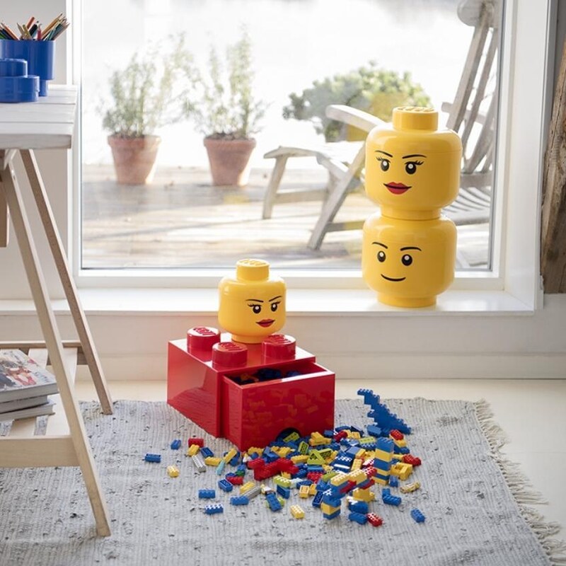 Lego Žlutý úložný box ve tvaru hlavy LEGO Whinky 24 cm