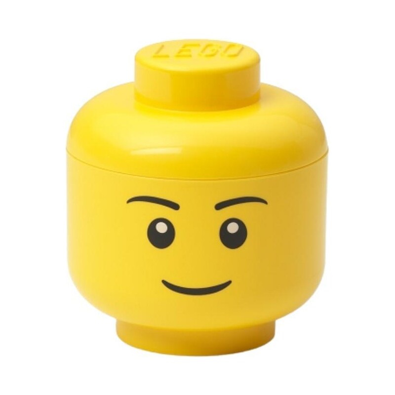 Lego Žlutý úložný box ve tvaru hlavy LEGO Boy mini 12 cm