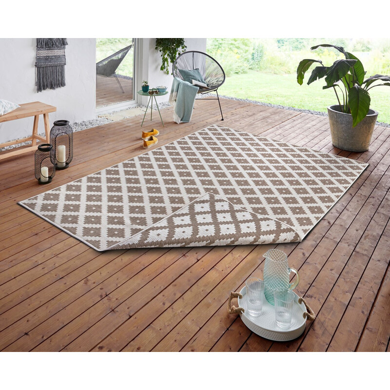 NORTHRUGS - Hanse Home koberce Kusový koberec Twin-Wendeteppiche 105465 Linen – na ven i na doma - 160x230 cm