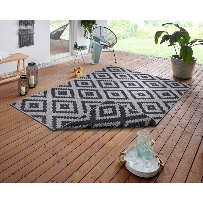 NORTHRUGS - Hanse Home koberce AKCE: 200x290 cm Kusový koberec Twin-Wendeteppiche 105461 Night Silver – na ven i na doma - 200x290 cm