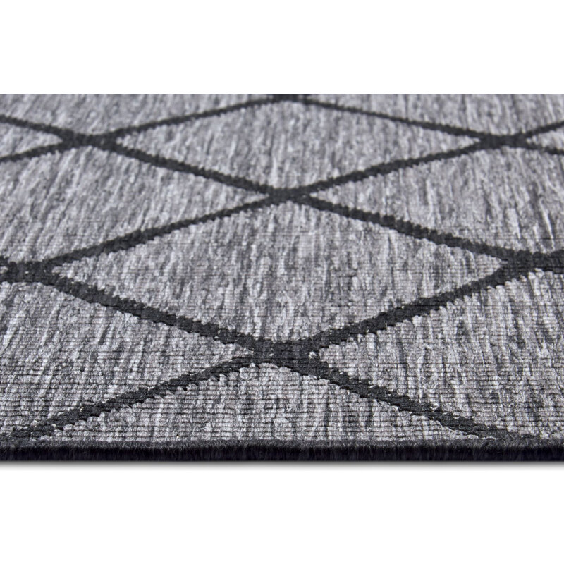 NORTHRUGS - Hanse Home koberce Kusový koberec Twin-Wendeteppiche 105456 Night Silver – na ven i na doma - 120x170 cm