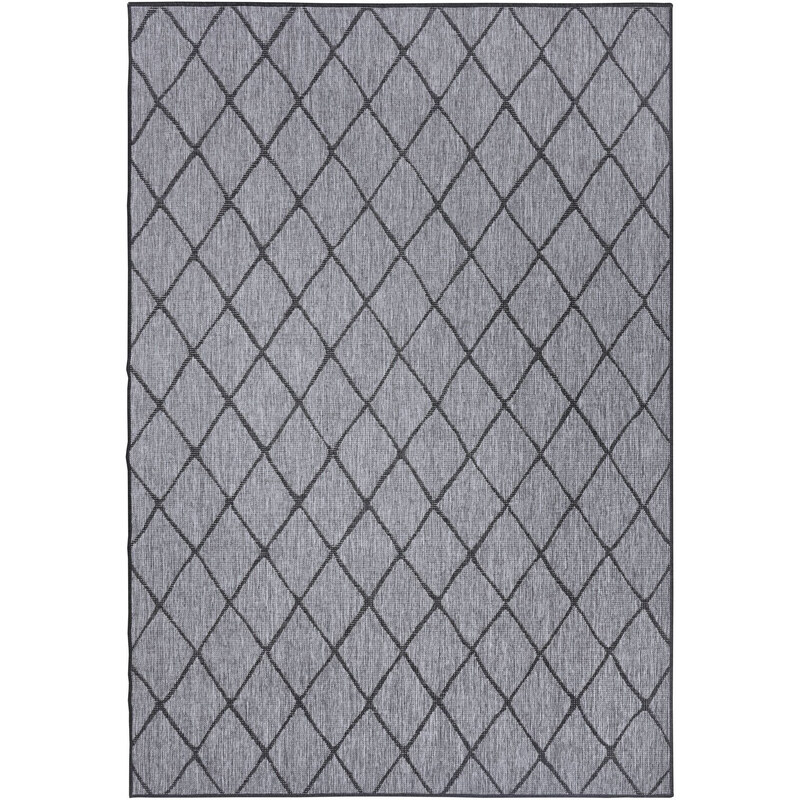 NORTHRUGS - Hanse Home koberce Kusový koberec Twin-Wendeteppiche 105456 Night Silver – na ven i na doma - 120x170 cm