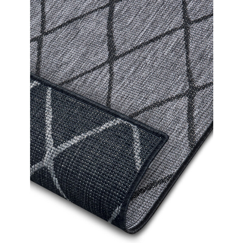 NORTHRUGS - Hanse Home koberce Kusový koberec Twin-Wendeteppiche 105456 Night Silver – na ven i na doma - 120x170 cm