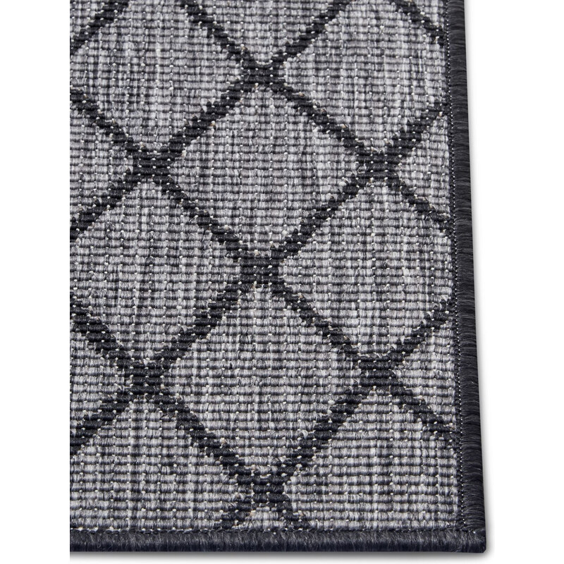 NORTHRUGS - Hanse Home koberce Kusový koberec Twin-Wendeteppiche 105456 Night Silver – na ven i na doma - 120x170 cm