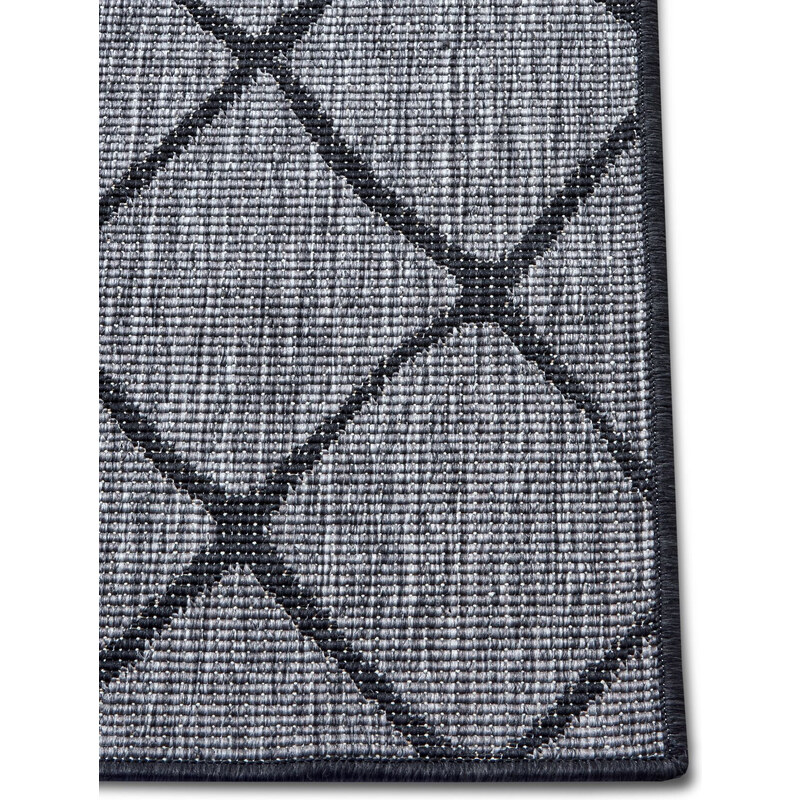 NORTHRUGS - Hanse Home koberce Kusový koberec Twin-Wendeteppiche 105456 Night Silver – na ven i na doma - 120x170 cm