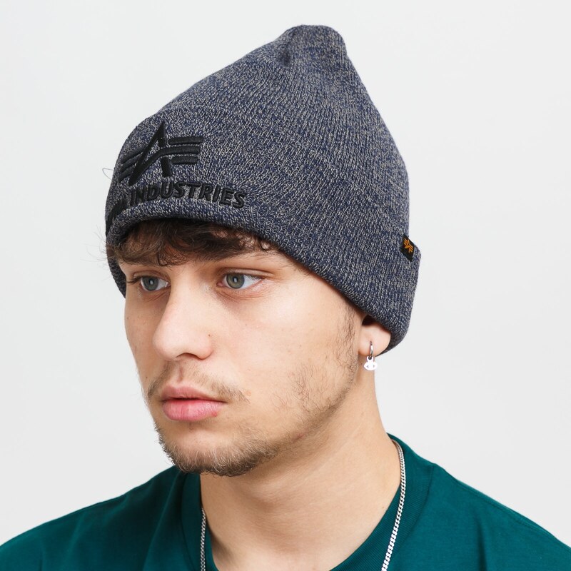 Alpha Industries 3D Beanie charcoal heather 75159149