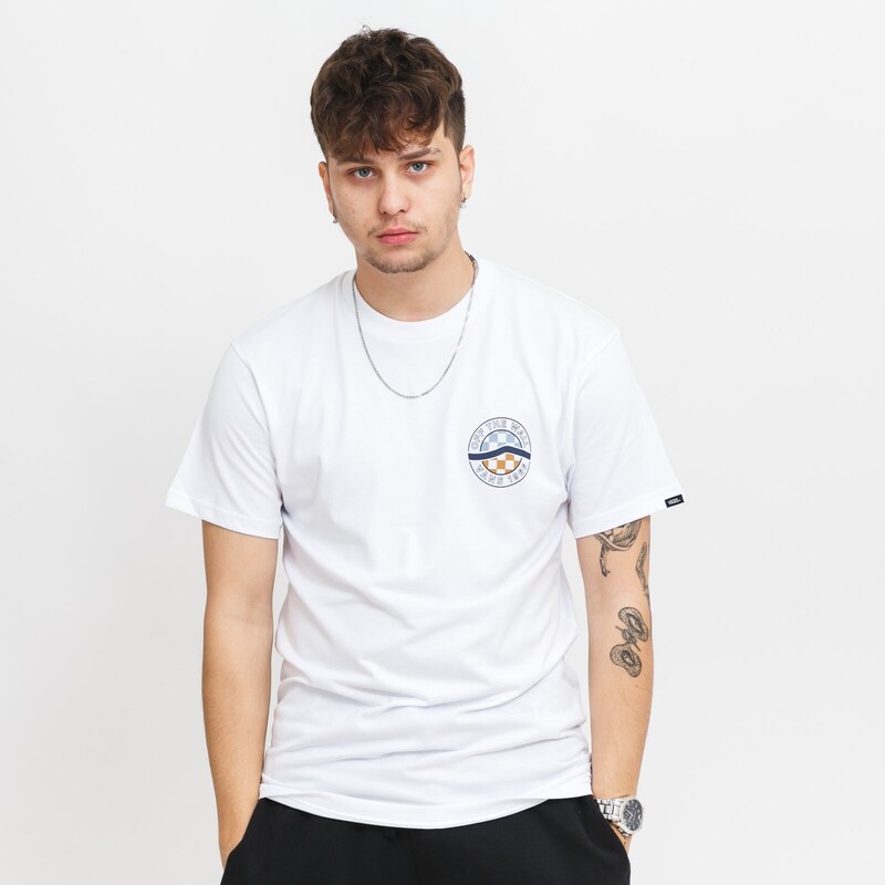 Vans Circle sidestripe ss tee White