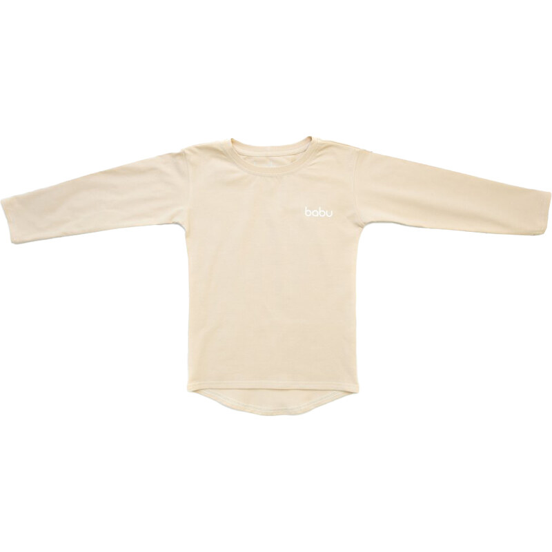 Babu Dětské krémové tričko s dlouhým rukávem