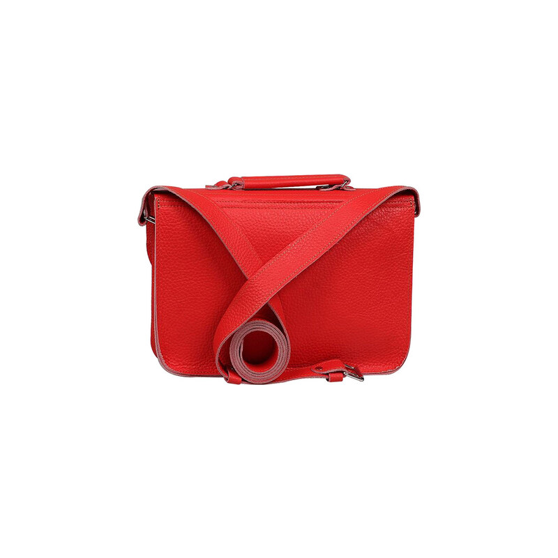 Kožená kabelka OLY - červená