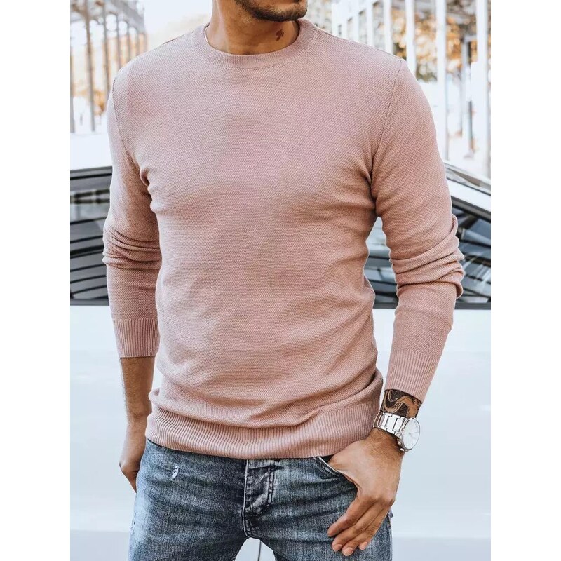 Buďchlap Elegantní svetr v růžové barvě