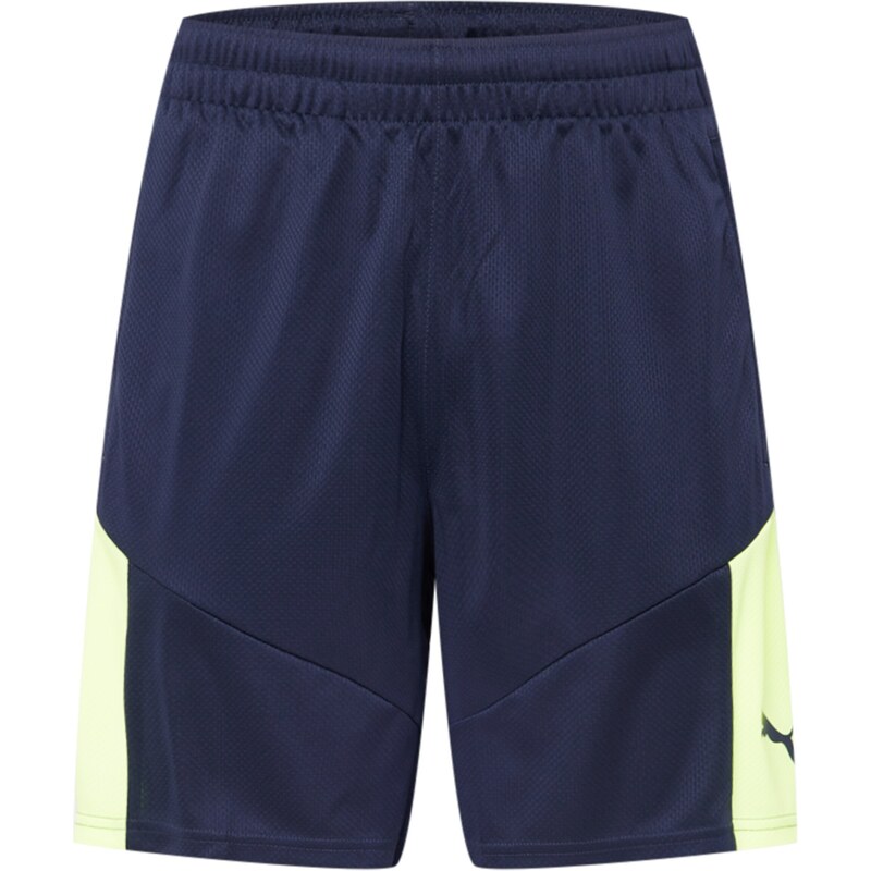 PUMA Sportovní kalhoty námořnická modř / světle zelená