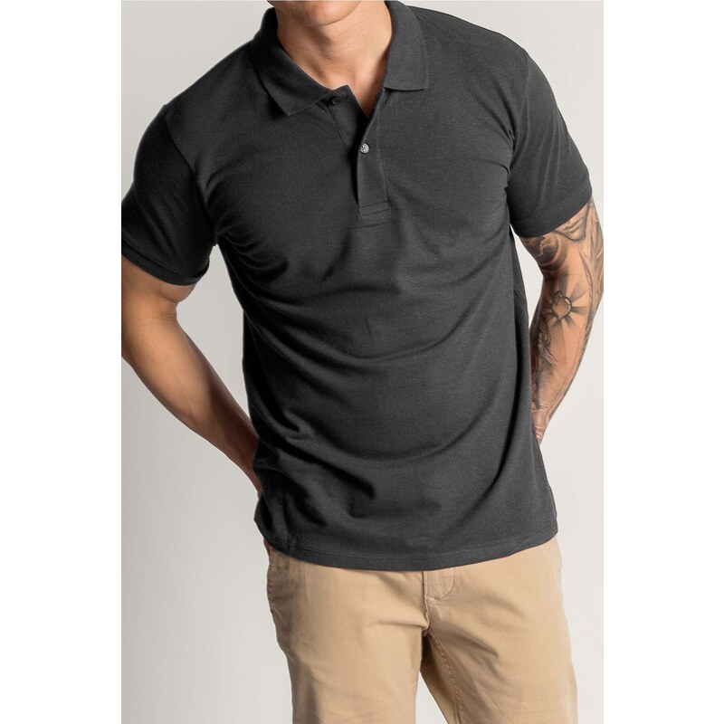 Hendrix Premium Polo Slim Fit, Barva Iron Šedá