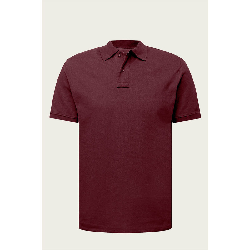 Hendrix Premium Polo Slim Fit, Barva Burgundská