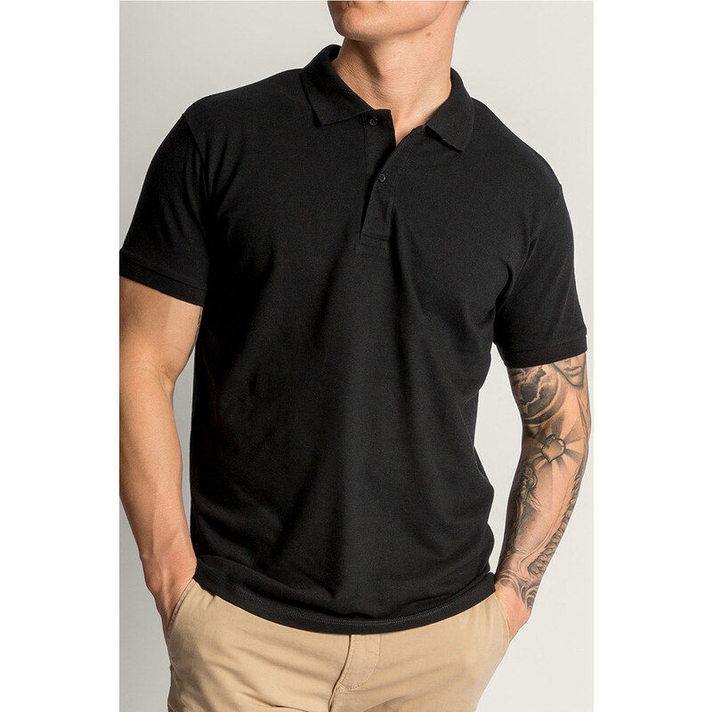 Hendrix Premium Polo Slim Fit, Barva Černá