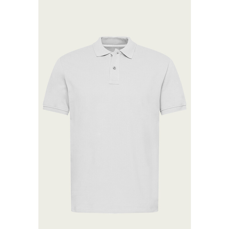 Premium Polo Slim Fit, Barva Bílá