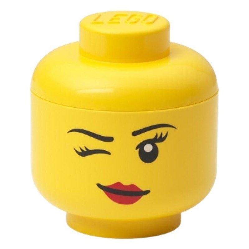 Lego Žlutý úložný box ve tvaru hlavy LEGO Whinky 24 cm