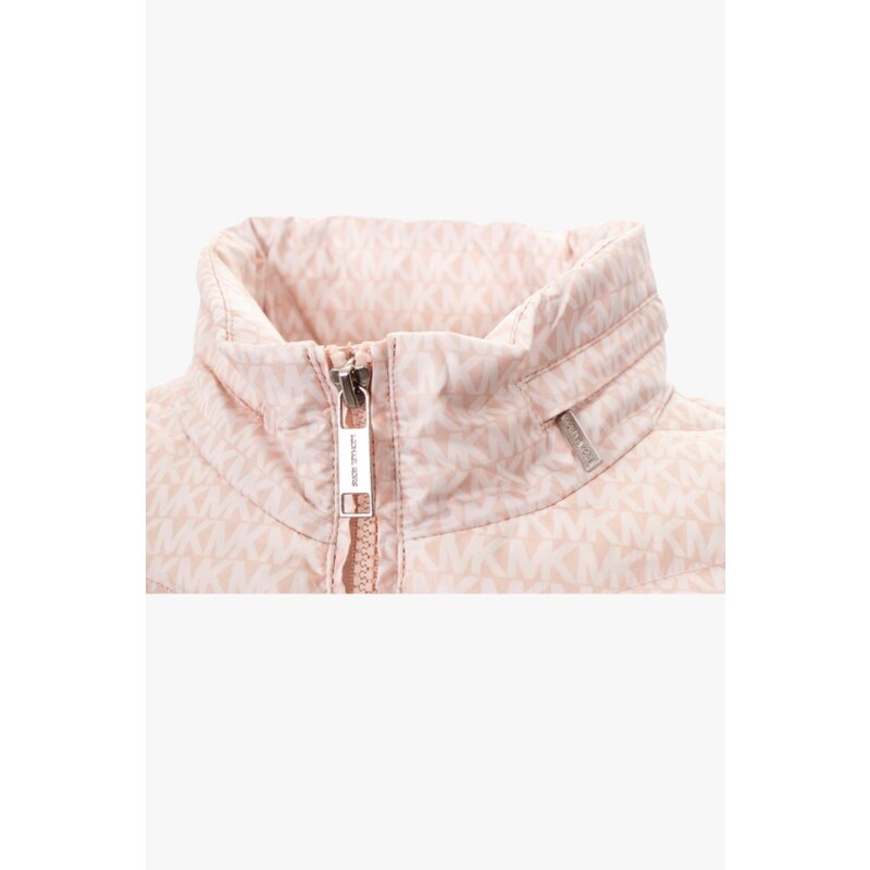Michael Kors Short Packable Powder Blush monogram dámská přechodová bunda růžová