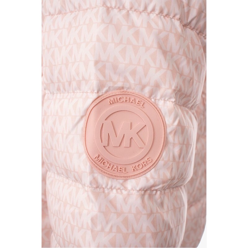 Michael Kors Short Packable Powder Blush monogram dámská přechodová bunda růžová