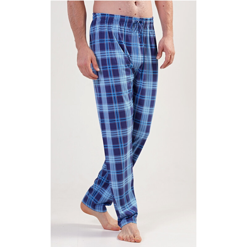 Gazzaz Pánské pyžamové kalhoty Tomáš, barva modrá, 100% bavlna