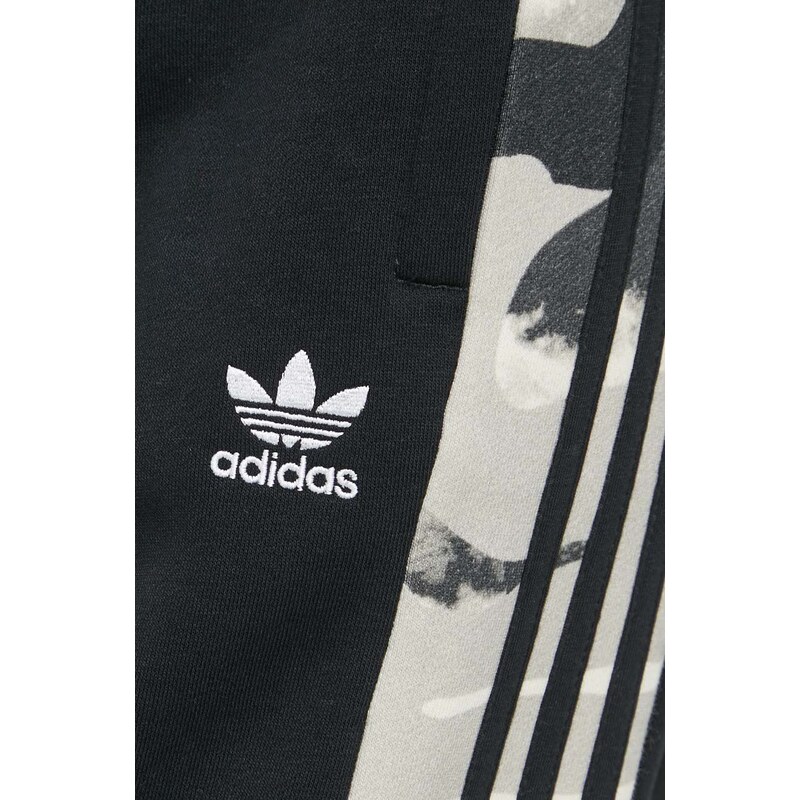 Tepláky adidas Originals pánské, černá barva, vzorované