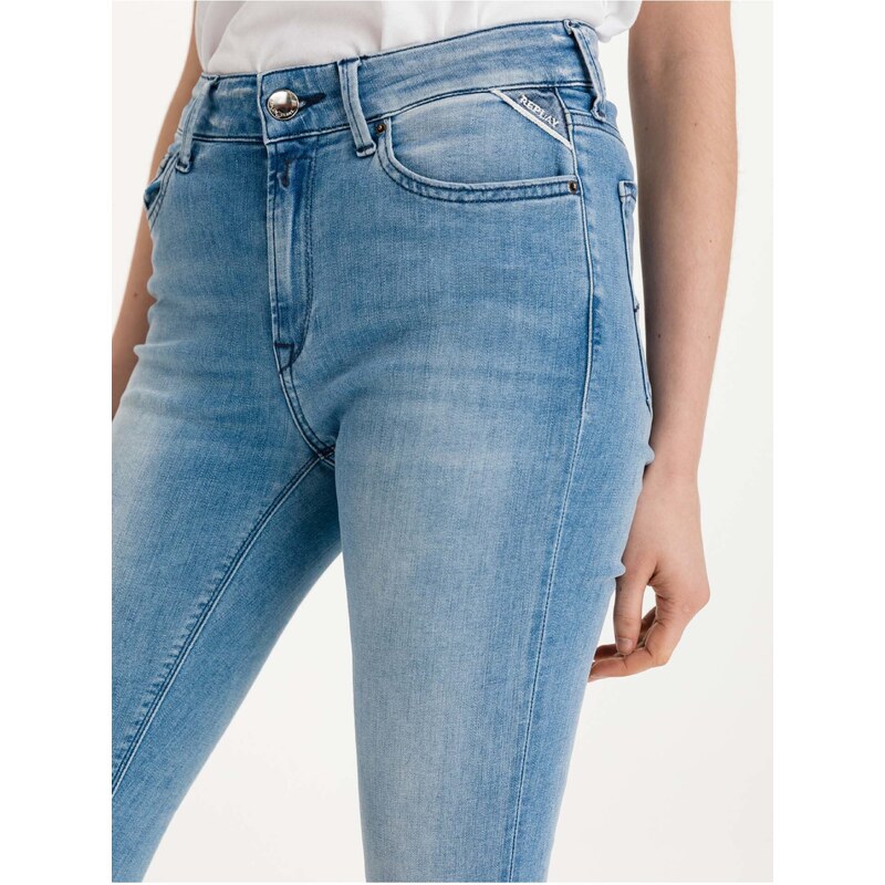 Modré dámské skinny fit džíny Replay Luzien Jeans - Dámské