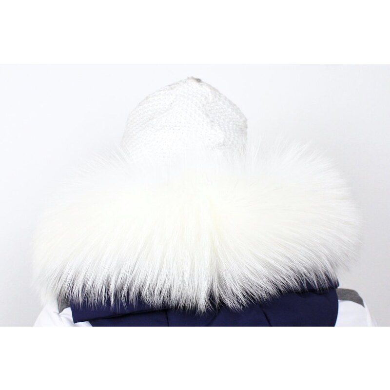 Sikora Kožešinový lem na kapuci - límec mývalovec sněhobílý M 142/13 (61 cm)
