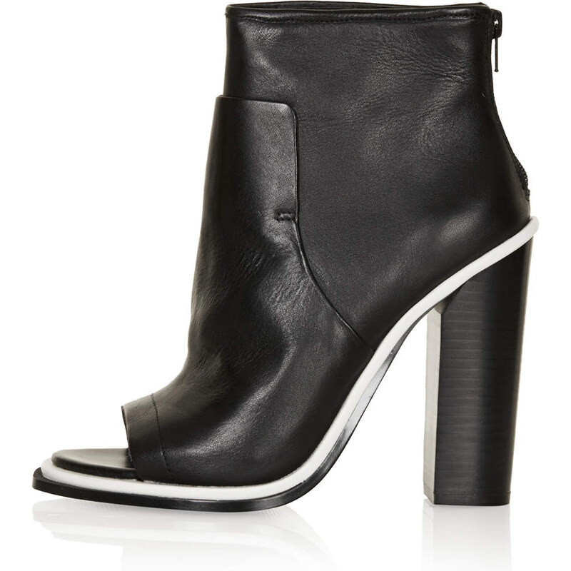 Topshop POUNCE Premium Peep Toe Boots