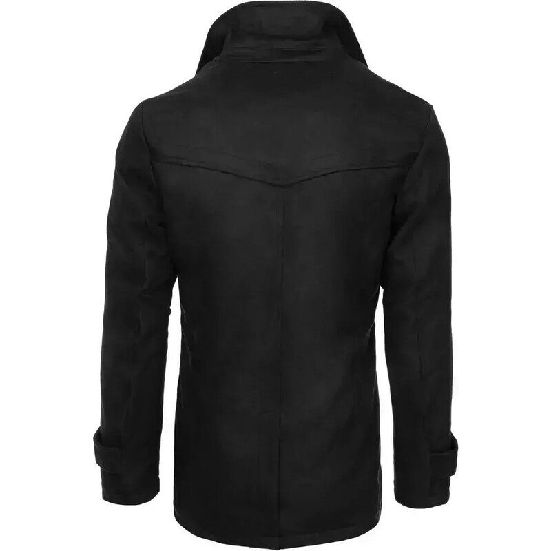 BASIC Černý pánský kabát Černá