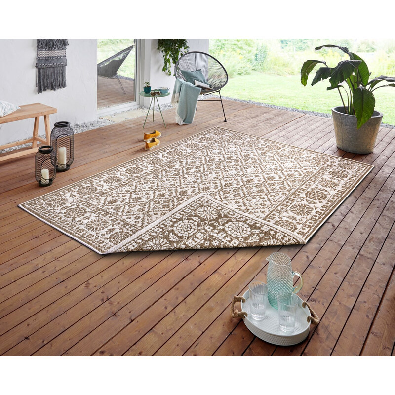 NORTHRUGS - Hanse Home koberce Kusový koberec Twin-Wendeteppiche 105432 Linen – na ven i na doma - 160x230 cm